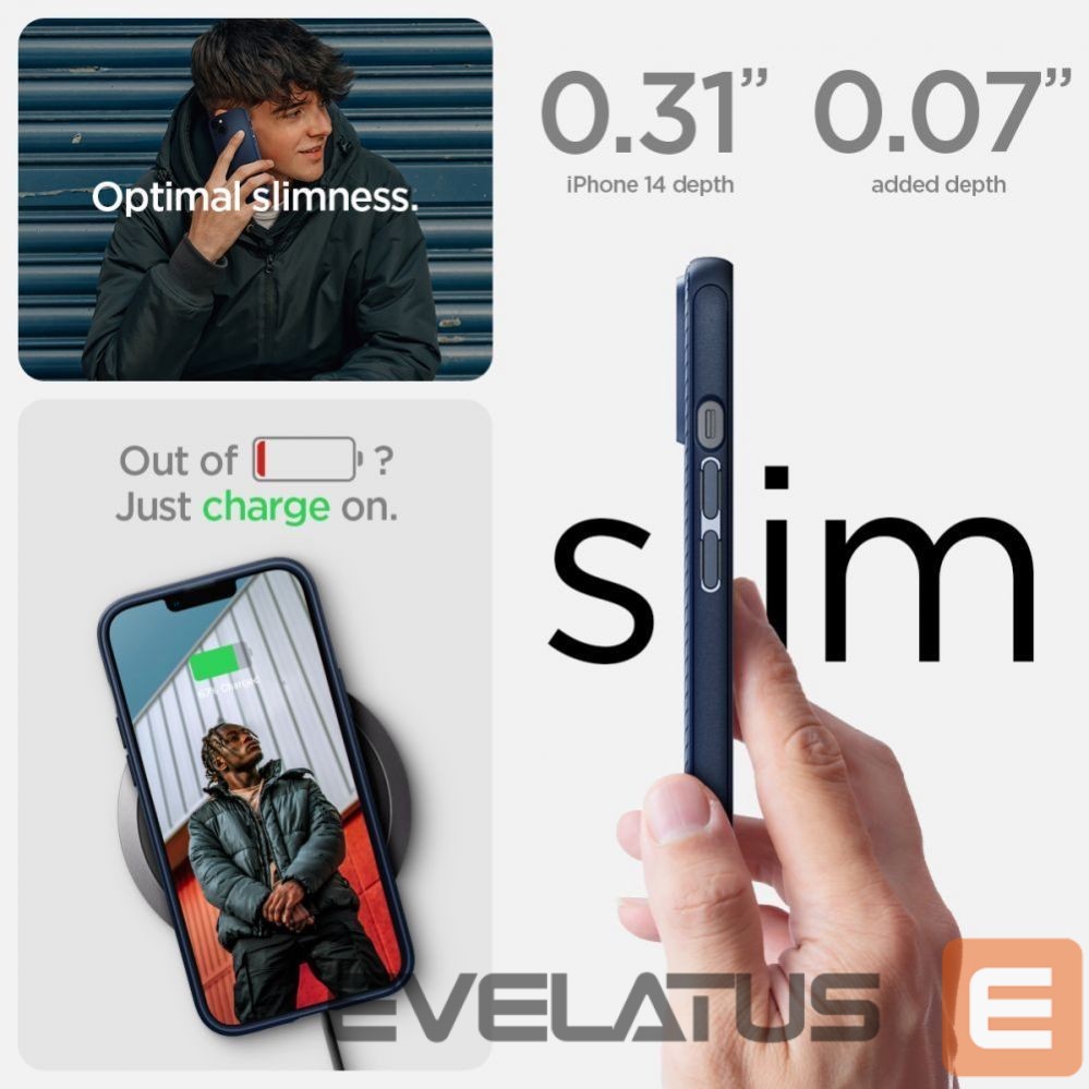 Citas preces Spigen Spigen Mag Armor iPhone 14 Plus Case - Blue
