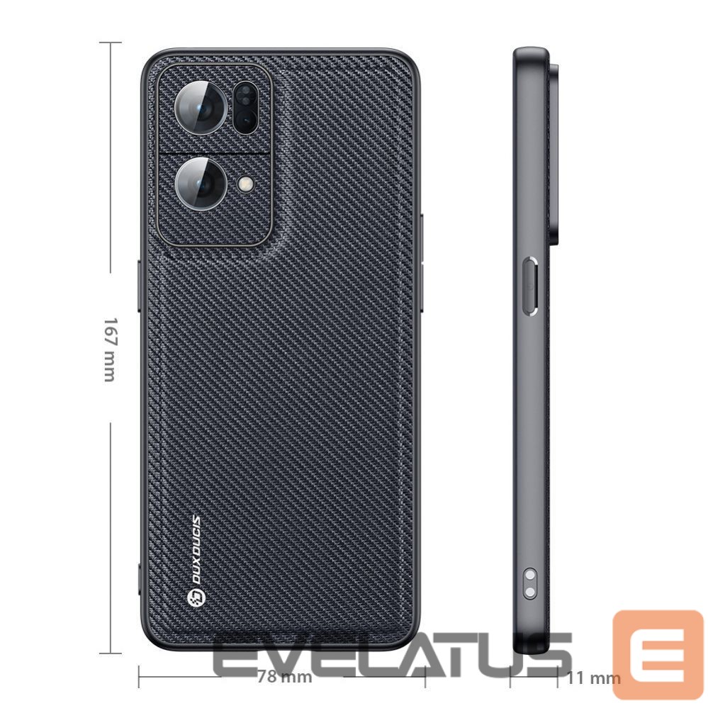 Aizmugurējais vāciņš Dux Ducis Dux Ducis Fino case cover covered with nylon material Oppo Reno7 Pro 5G black