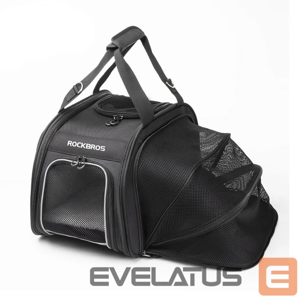 Piederums velosipēdiem Rockbros Rockbros 30140028001 transport bicycle bag for cats and dogs - black