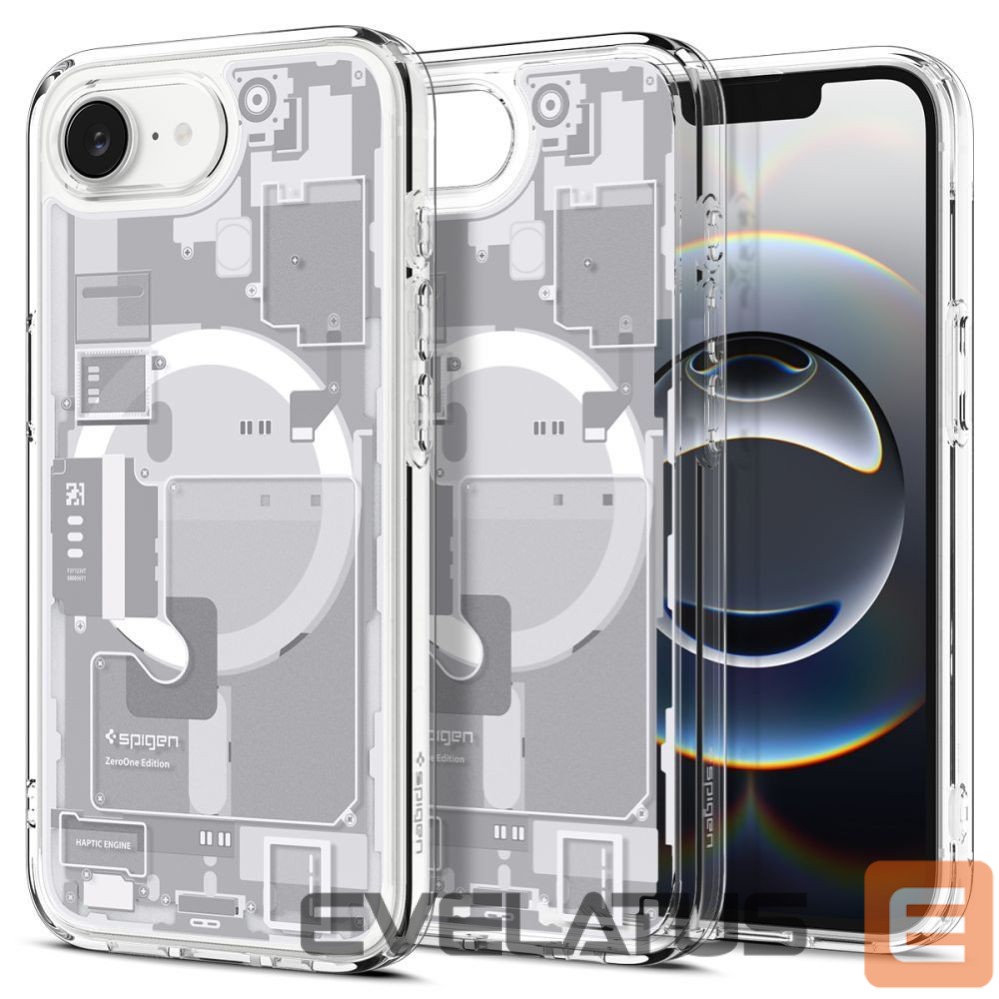 Aizmugurējais vāciņš Spigen Spigen Ultra Hybrid MagSafe Case for iPhone 16e Zero One - White