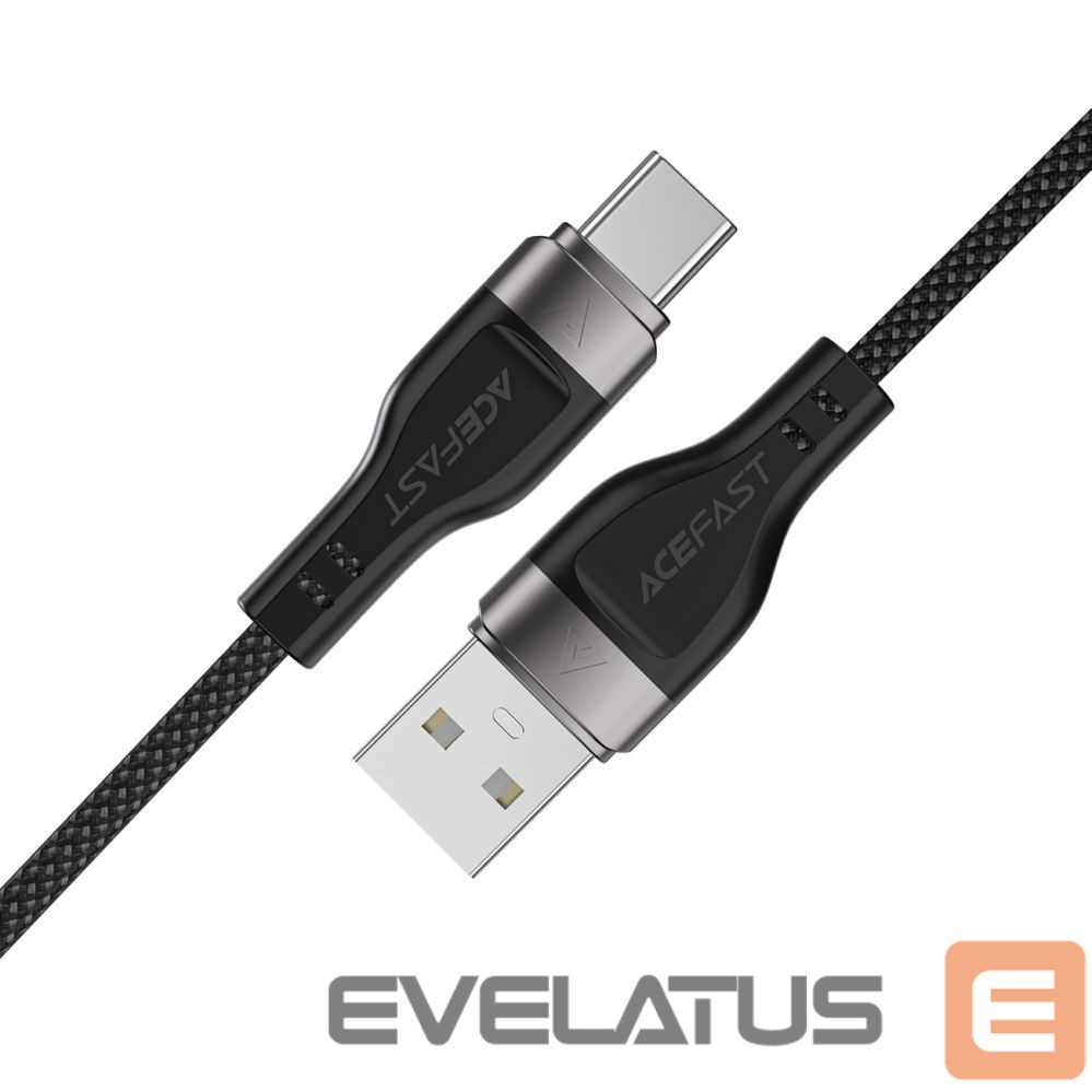 Kabelis Acefast Acefast C11-04 USB-A - USB-C 3A Cable 1.2m Magnetic Braid - Black