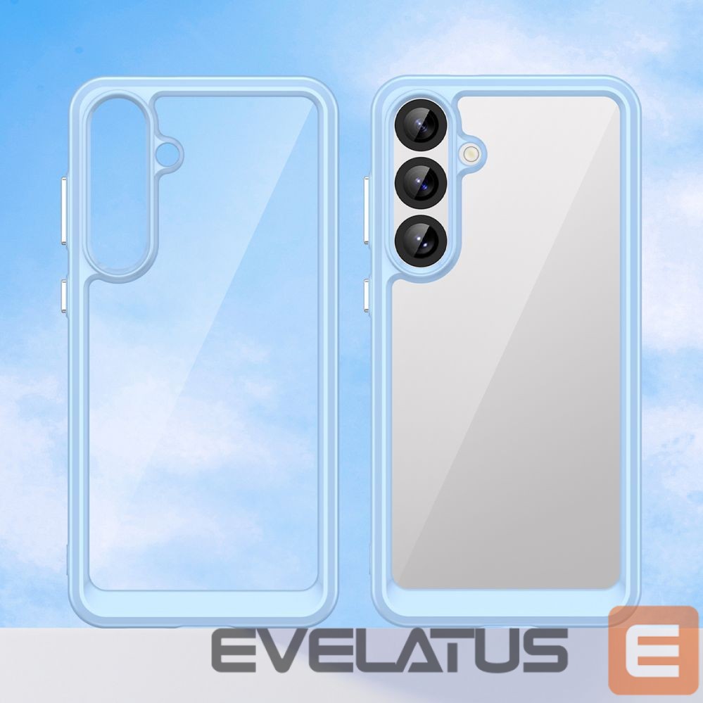 Aizmugurējais vāciņš Hurtel Outer Space Case for Samsung Galaxy A36 Cover with Flexible Frame - Blue
