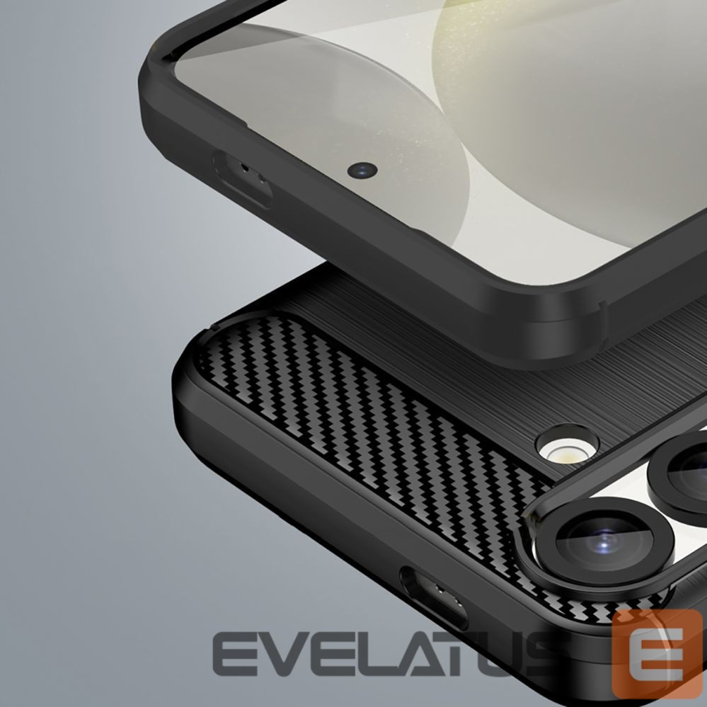Aizmugurējais vāciņš Hurtel Carbon Case for Samsung Galaxy S25 Edge - Black