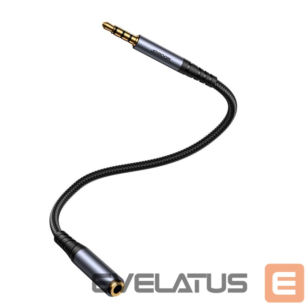 Parveidotājs Joyroom Joyroom stereo audio cable AUX 3.5 mm mini jack (male) - mini jack (female) 1.2 m black (SY-A09)