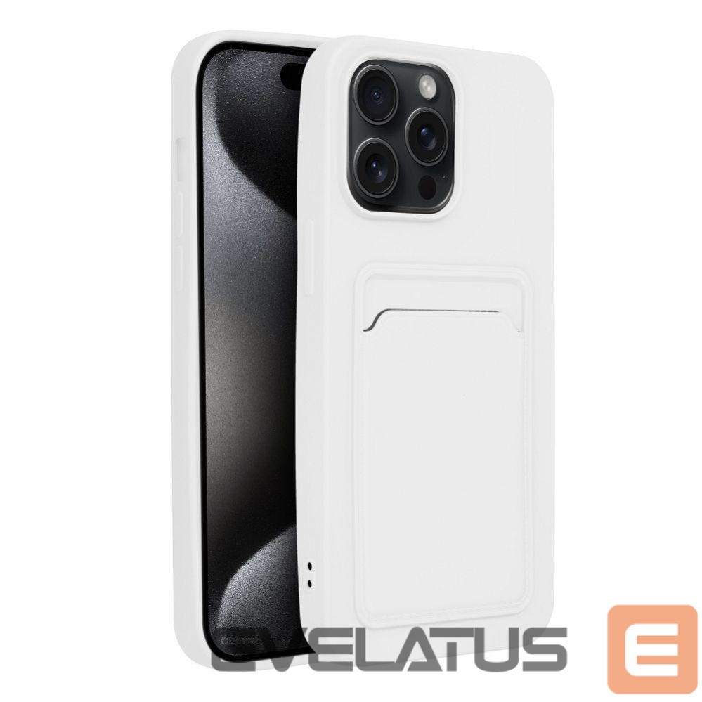Aizmugurējais vāciņš OEM Case for iPhone 15 PRO MAX Card Case white