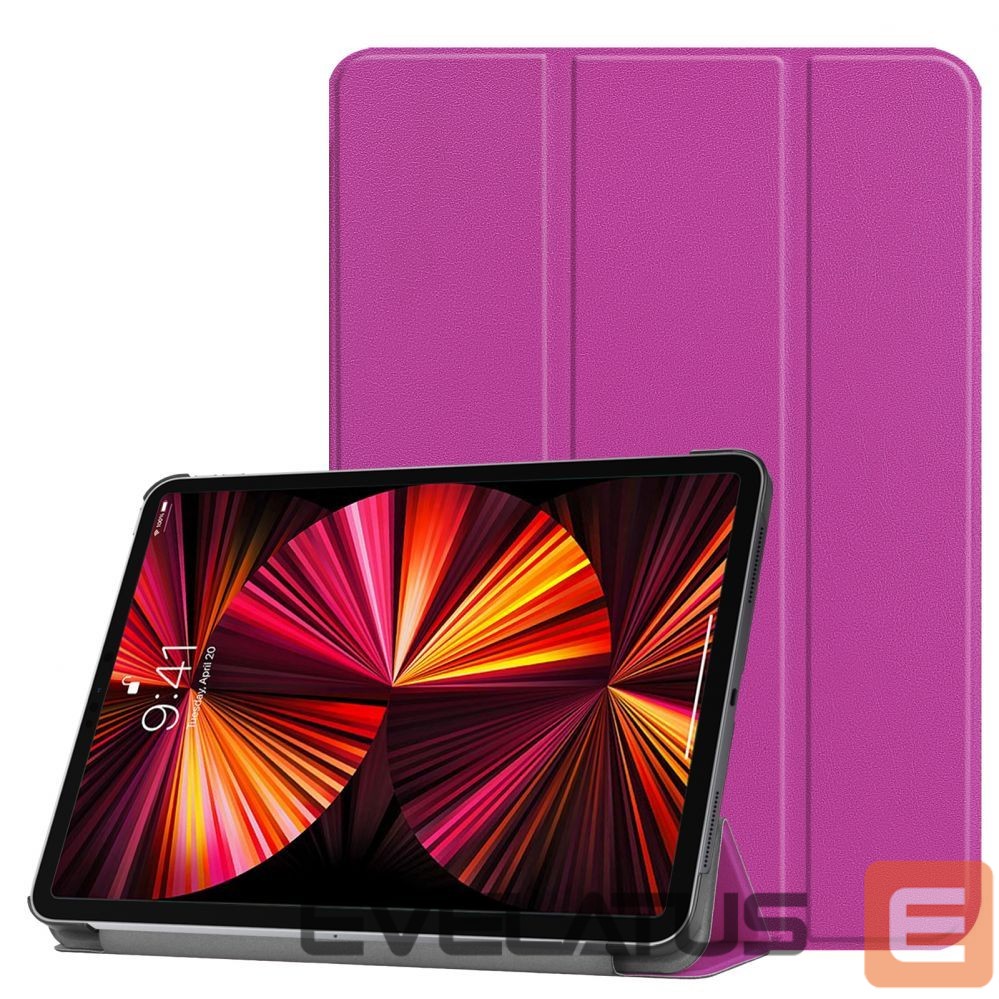 Maciņš grāmata iLike iPad 10.2 Tri-Fold Eco-Leather Stand Case Purple