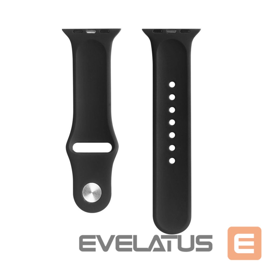 Siksniņa Evelatus Apple Watch 38/40/41mm Silicone Loop Watch Straps (110mm S/M) Black