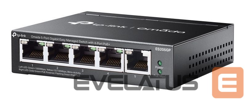 Nevadāms centrmezgls TP-Link NET SWITCH 5PORT 10/100/1000M/OMADA ES205GP
