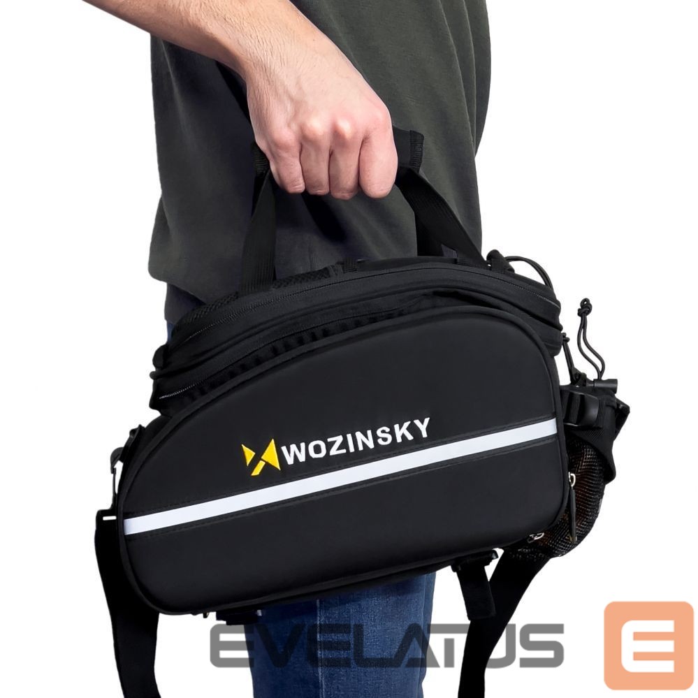Piederums velosipēdiem Wozinsky Wozinsky large bike rack bag 35l + rain cover black (WBB19BK)