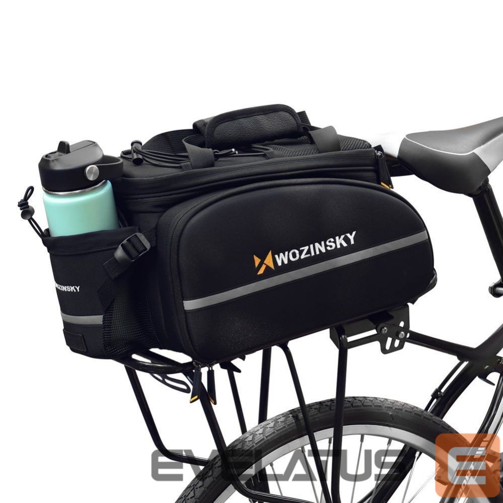 Piederums velosipēdiem Wozinsky Wozinsky large bike rack bag 35l + rain cover black (WBB19BK)