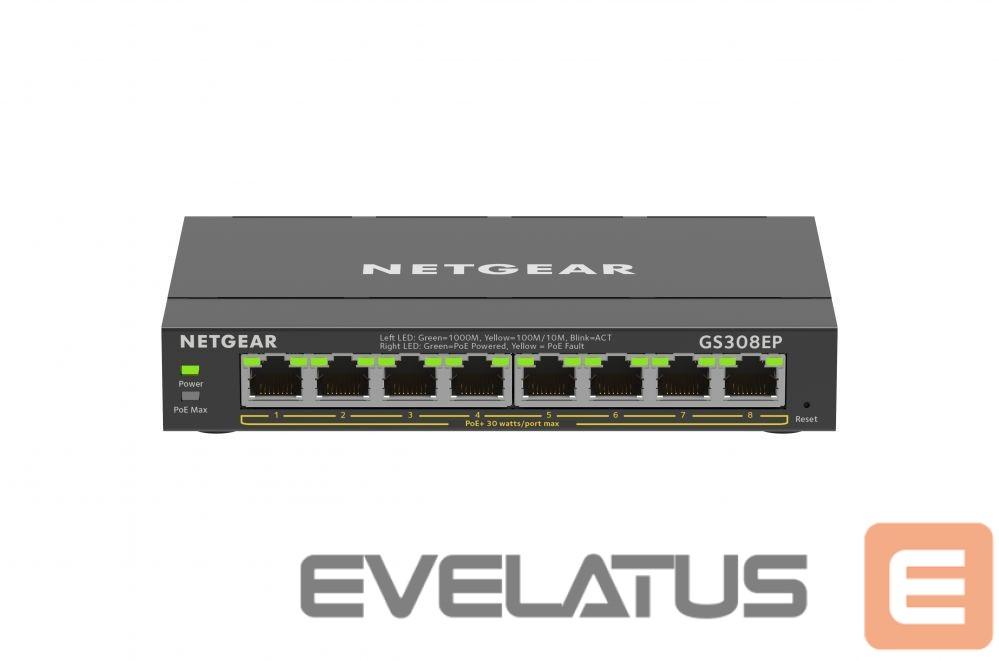 Tīkla iekārtas Netatmo NETGEAR 8PT GE Plus Switch W/POE+