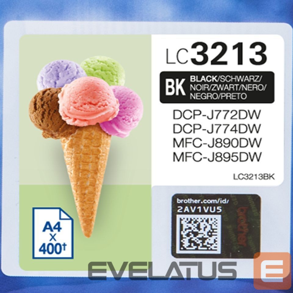 Aksesuāri un izejmateriāli Brother LC3213BK Ink Cartridge, Black