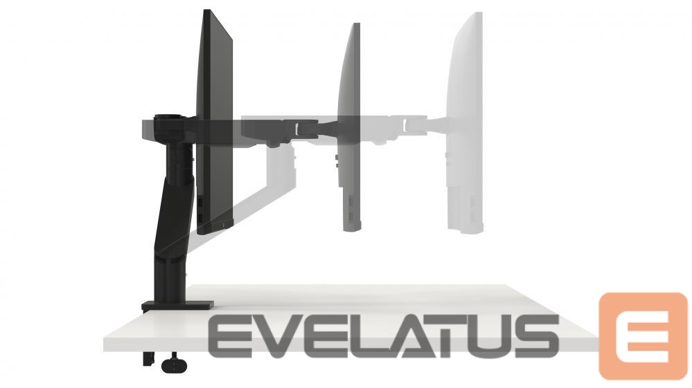 TV kronšteini Dell Single Monitor Arm Desk Mount, MSA20, 19-38 ", Maximum weight (capacity) 10 kg, Black