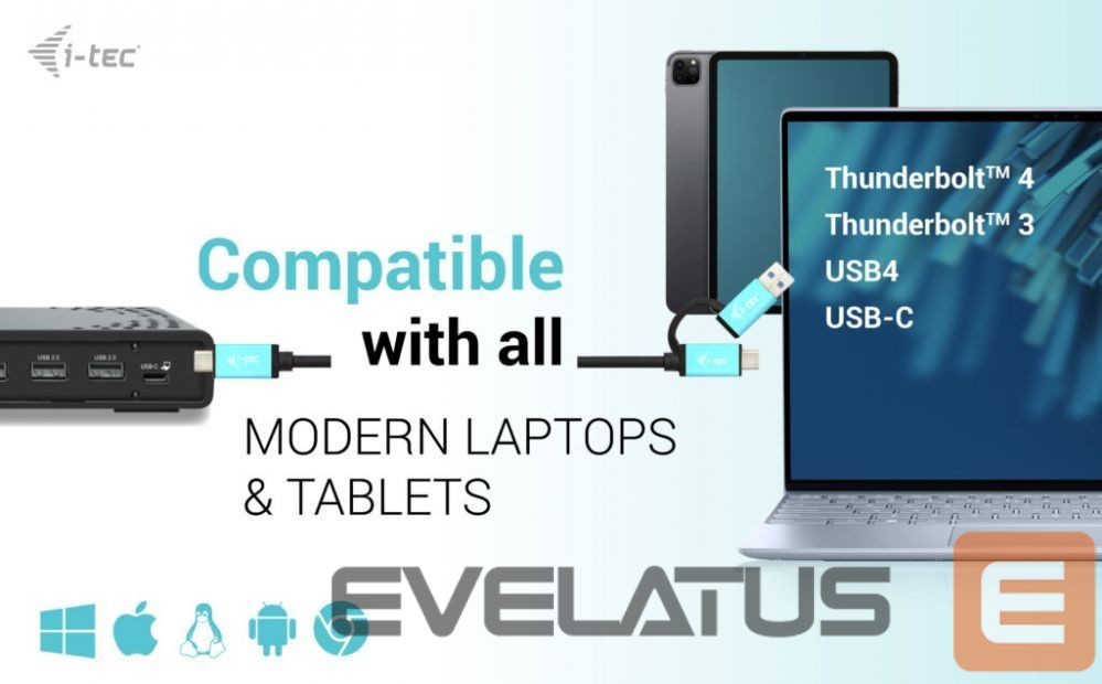 Datortehnikas aksesuāri I-TEC I-TEC USB-C Tripledock PD 100W