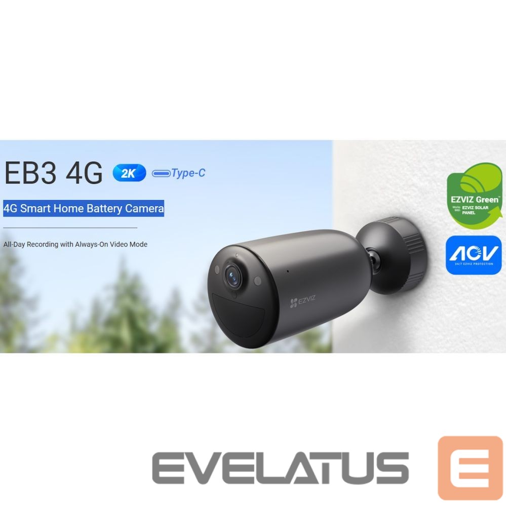 Video kamera EZVIZ EB3 CS-EB3 4G Outdoor IP65 Smart Home Battery security Camera MicroSD / Night vision Silver