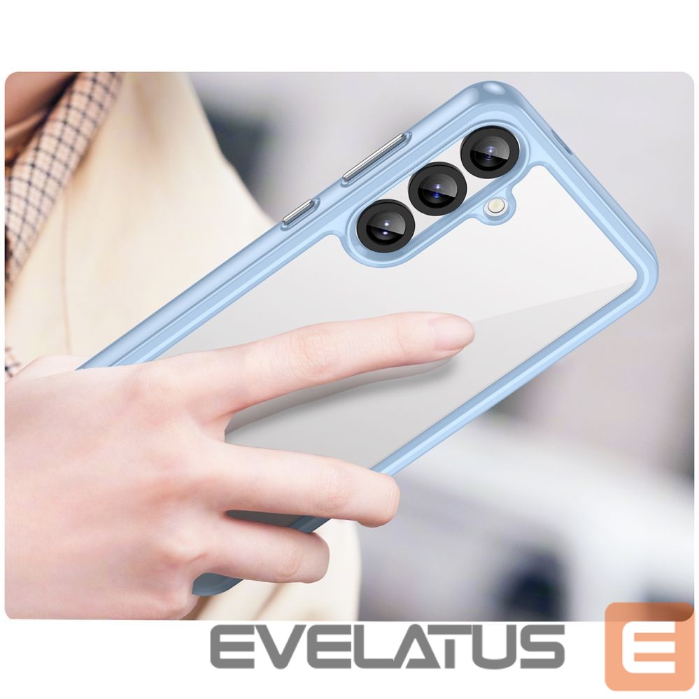 Aizmugurējais vāciņš Hurtel Outer Space Case for Samsung Galaxy A36 Cover with Flexible Frame - Blue