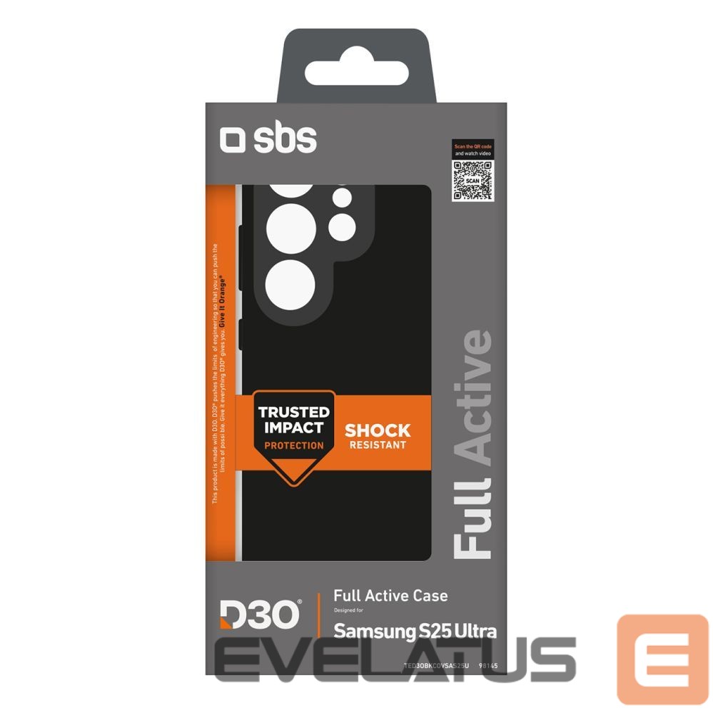 Aizmugurējais vāciņš SBS SBS D3O Case for Samsung Galaxy S25 Ultra - Black