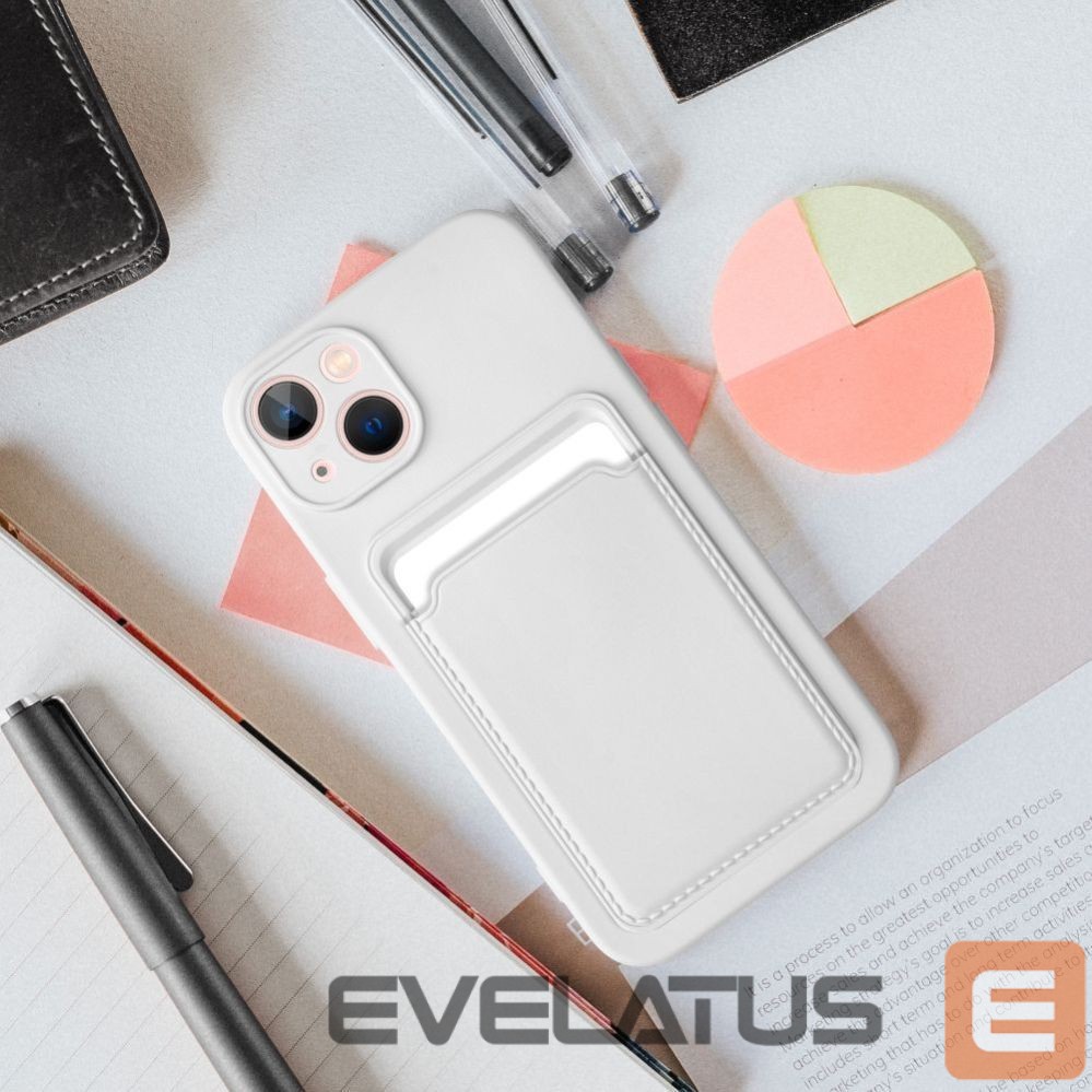 Aizmugurējais vāciņš OEM Case for iPhone 15 PRO MAX Card Case white