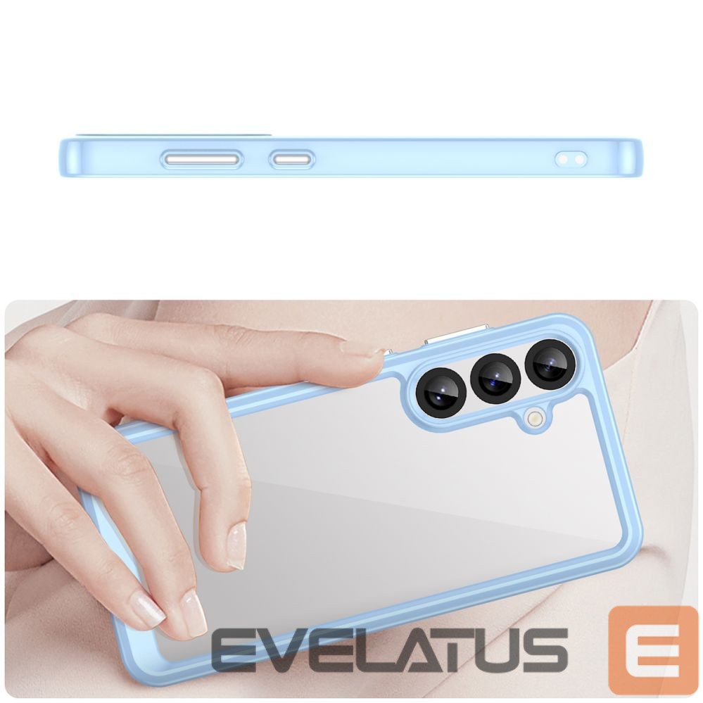 Aizmugurējais vāciņš Hurtel Outer Space Case for Samsung Galaxy A36 Cover with Flexible Frame - Blue