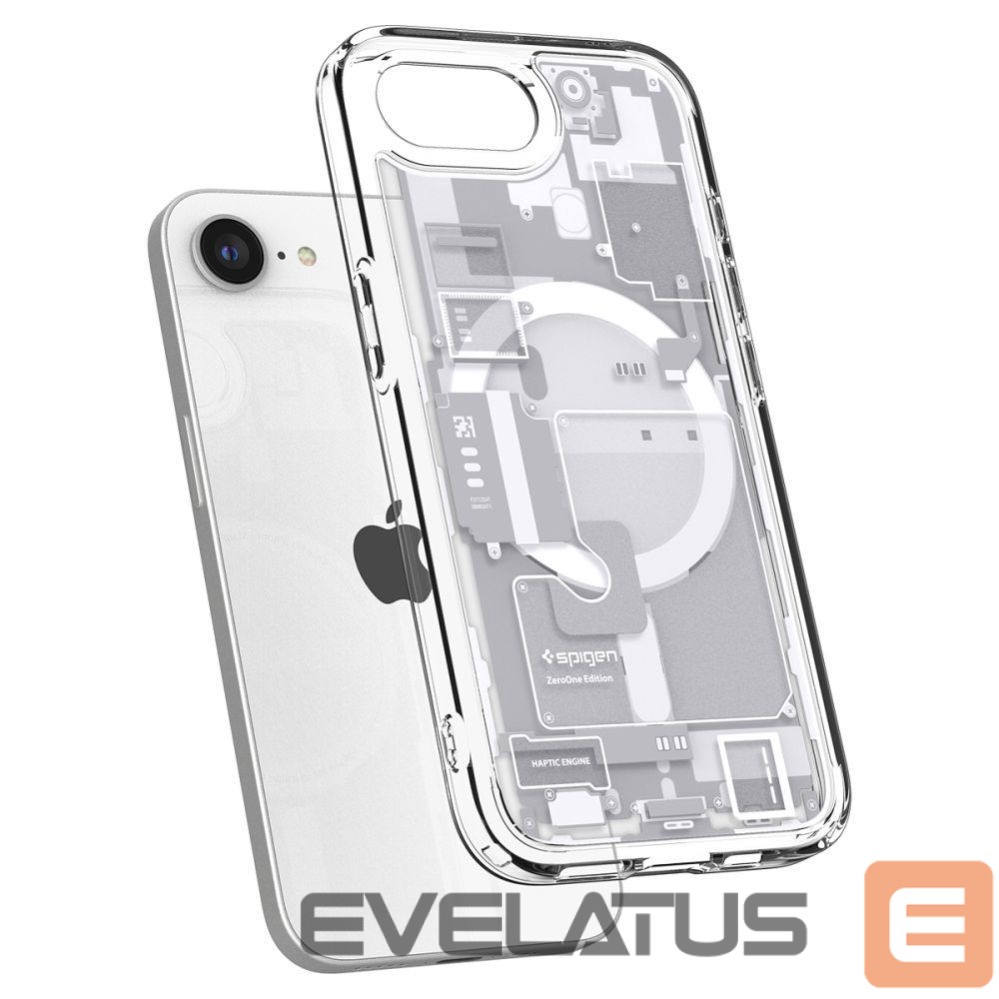 Aizmugurējais vāciņš Spigen Spigen Ultra Hybrid MagSafe Case for iPhone 16e Zero One - White