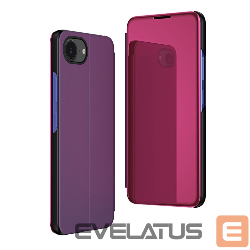 Aizmugurējais vāciņš Hurtel Clear View Case for iPhone 16e Flip Cover - Pink