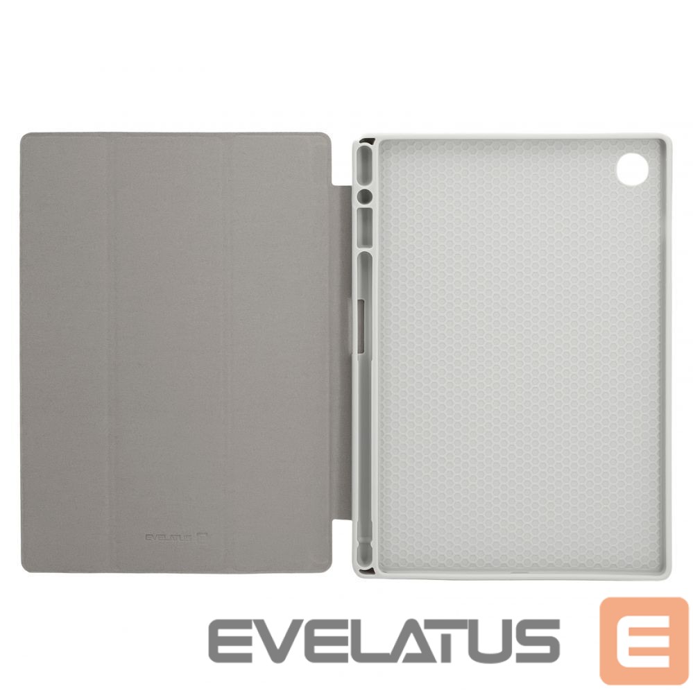 Maciņš grāmata Evelatus Galaxy Tab A8 10.5 (2021) with imitate microfiber inside Silver