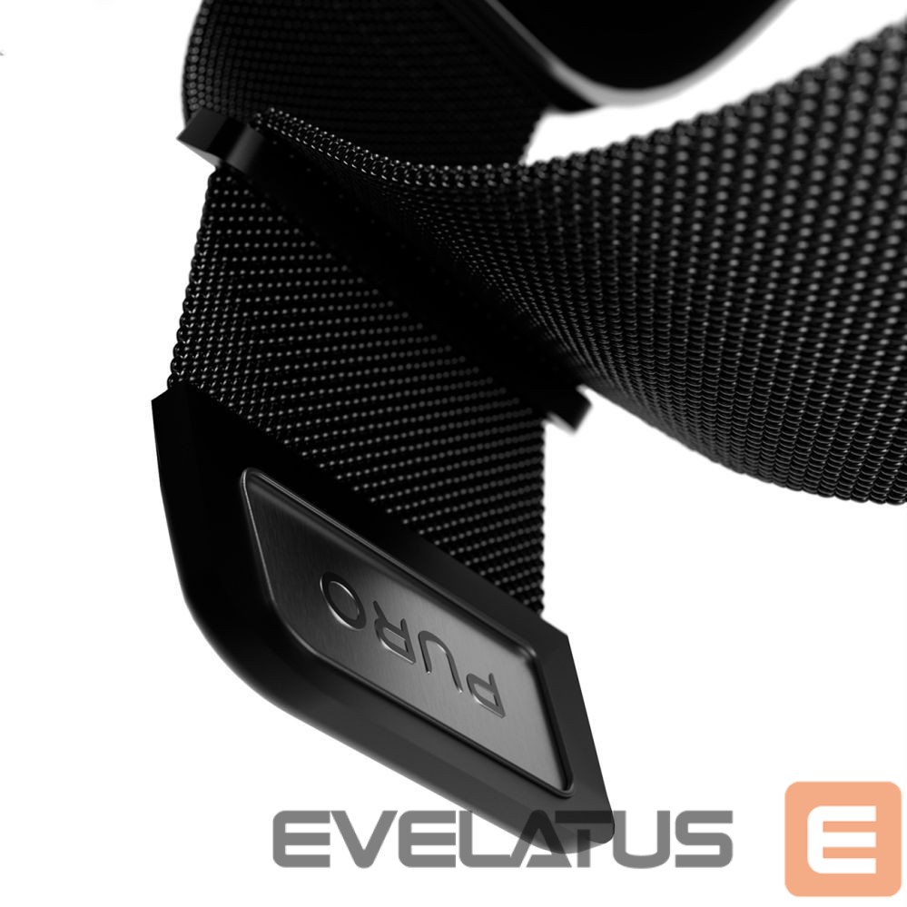 Siksniņa Puro Puro Milanese Stainless Steel Apple Watch Band 38/40/41mm - Black