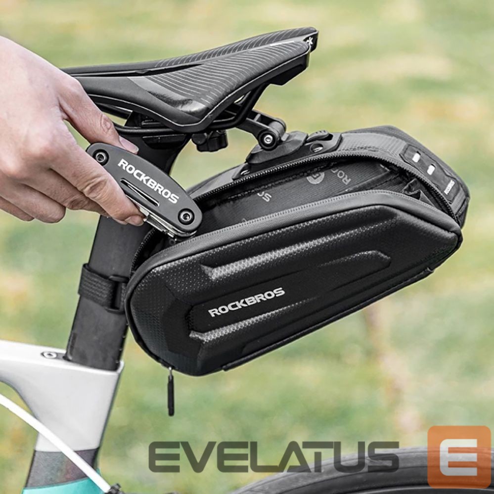 Piederums velosipēdiem Rockbros Rockbros B69 bicycle saddle bag 1.8l with easy release system - black