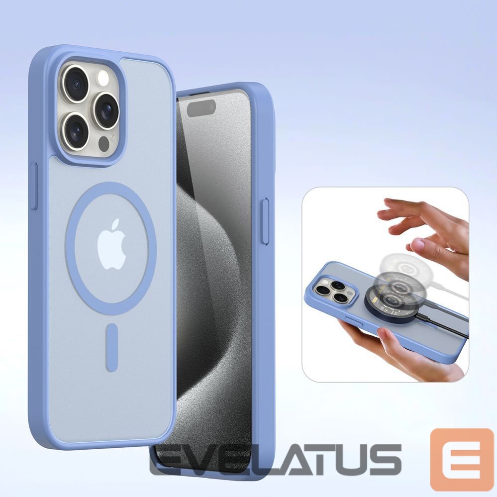 Aizmugurējais vāciņš Dux Ducis Dux Ducis Lawa Leather Case for iPhone 15 Pro - Blue