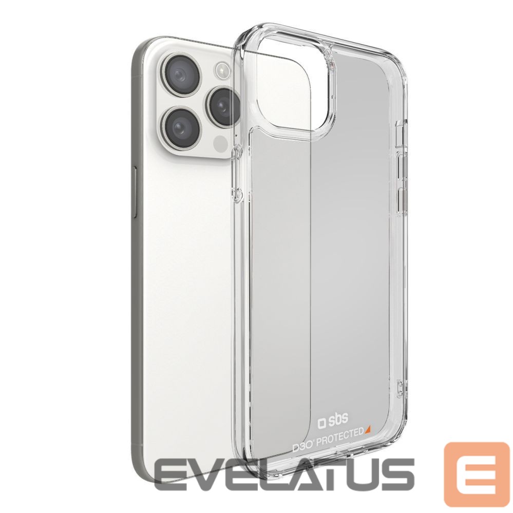 Aizmugurējais vāciņš SBS SBS D3O iPhone 15 Pro Case - Transparent