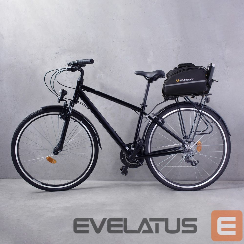 Piederums velosipēdiem Wozinsky Wozinsky large bike rack bag 35l + rain cover black (WBB19BK)
