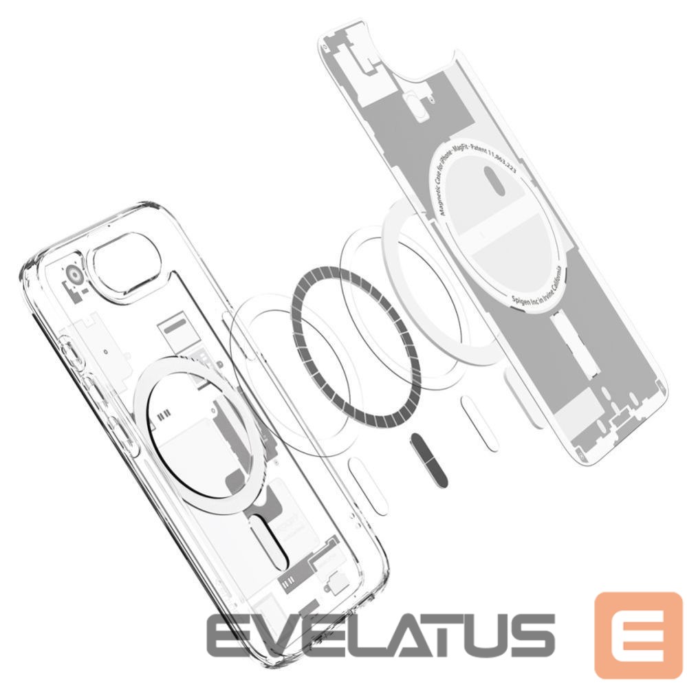 Aizmugurējais vāciņš Spigen Spigen Ultra Hybrid MagSafe Case for iPhone 16e Zero One - White