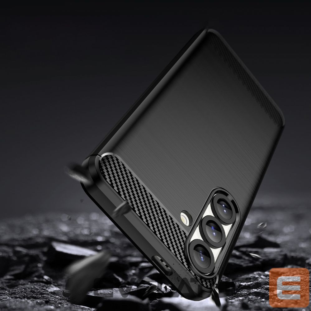 Aizmugurējais vāciņš Hurtel Carbon Case for Samsung Galaxy S25 Edge - Black