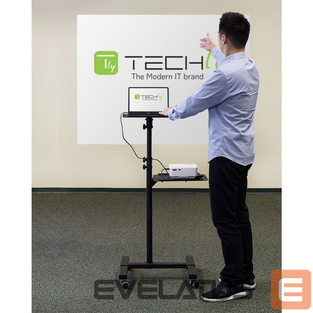 Ekrāna aizsardzība Techly TECHLY Universal Adjustable Trolley