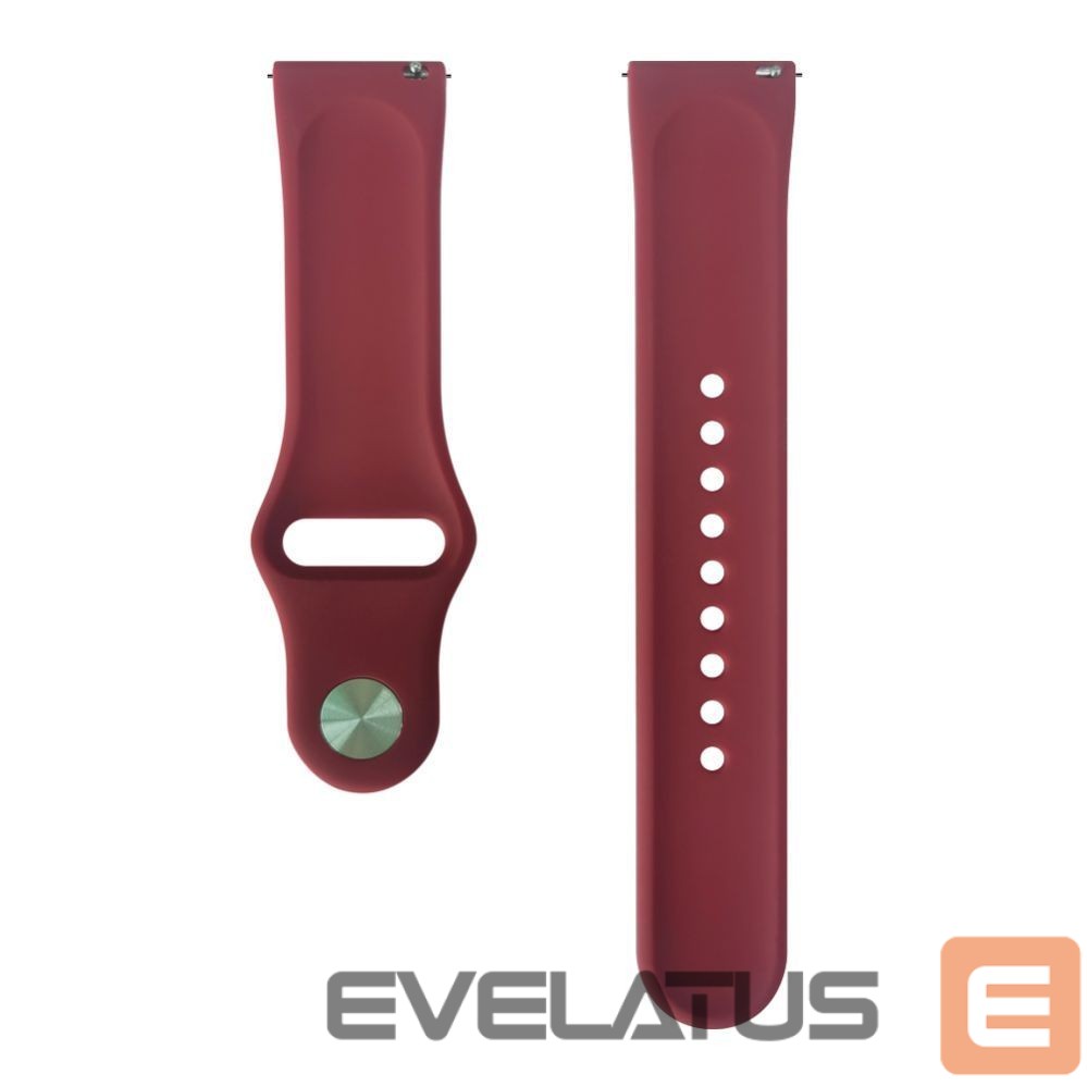 Siksniņa Evelatus Evelatus Watch 22mm Silicone Loop Watch Straps (130mm M/L) Plum