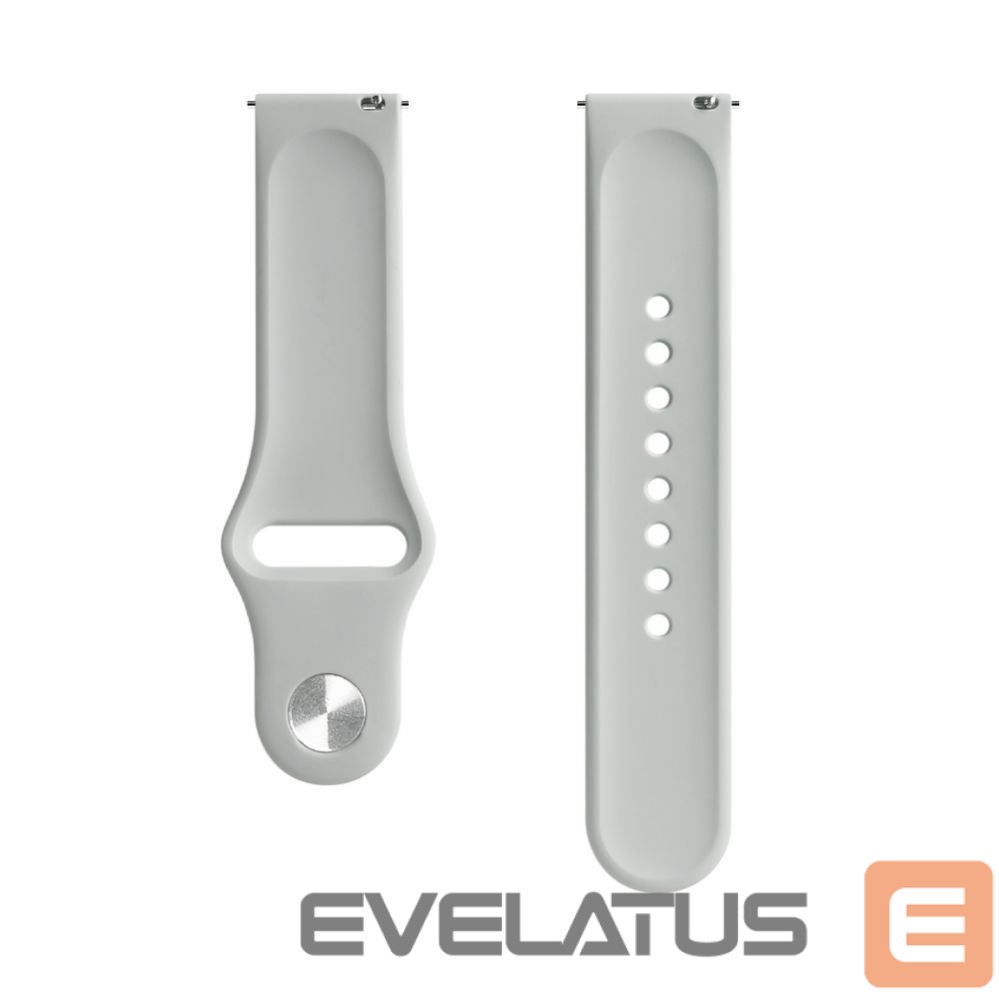 Siksniņa Evelatus Evelatus Watch 20mm Silicone Loop Watch Straps (130mm M/L) Silver