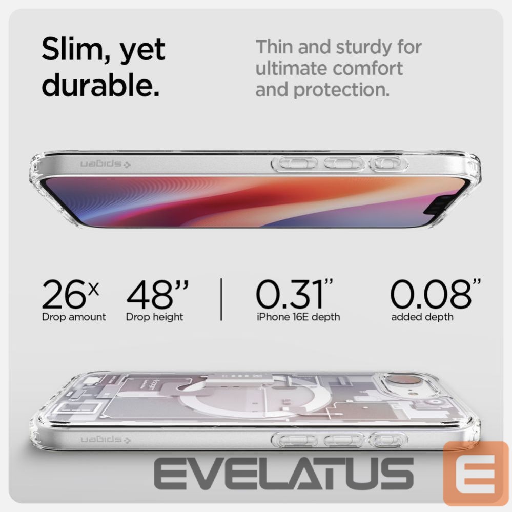 Aizmugurējais vāciņš Spigen Spigen Ultra Hybrid MagSafe Case for iPhone 16e Zero One - White