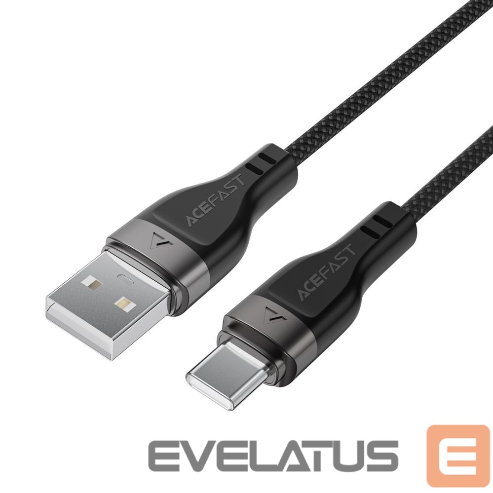 Kabelis Acefast Acefast C11-04 USB-A - USB-C 3A Cable 1.2m Magnetic Braid - Black