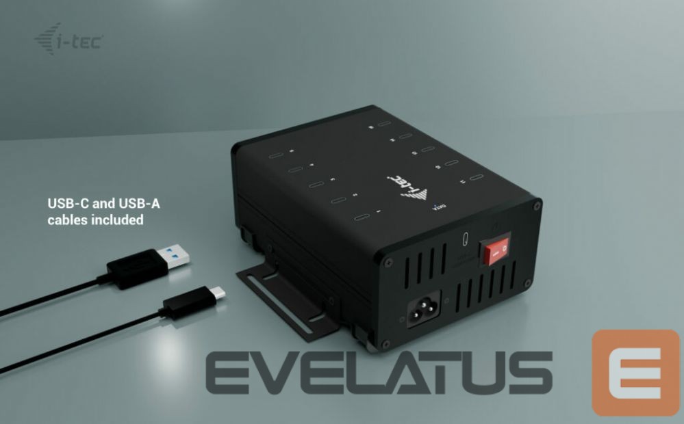 Datortehnikas aksesuāri I-TEC I-TEC USB-C/USB-A Charging HUB 10 Port