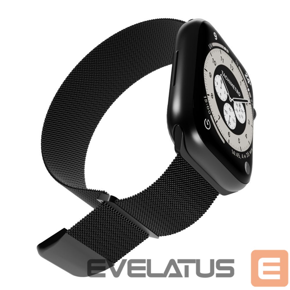 Siksniņa Puro Puro Milanese Stainless Steel Apple Watch Band 38/40/41mm - Black