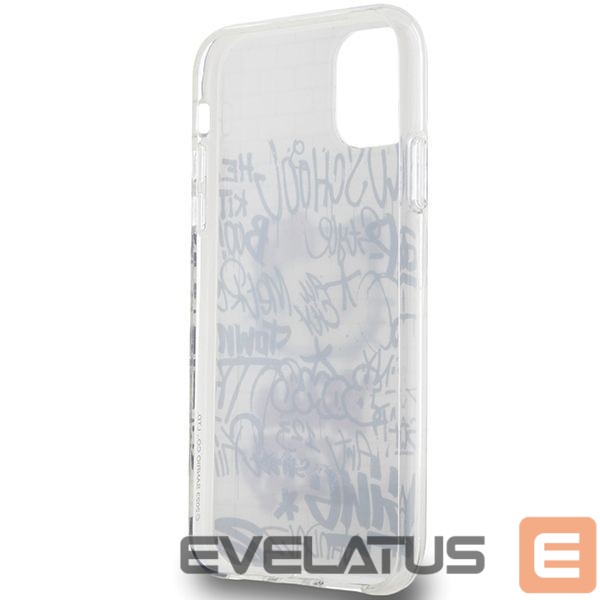 Aizmugurējais vāciņš Hello Kitty Hello Kitty IML Kitty On Bricks Graffiti case for iPhone 11 / Xr - white