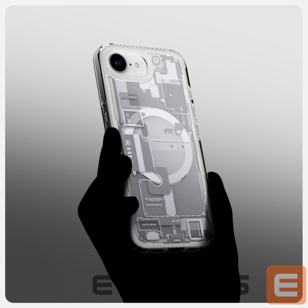 Aizmugurējais vāciņš Spigen Spigen Ultra Hybrid MagSafe Case for iPhone 16e Zero One - White