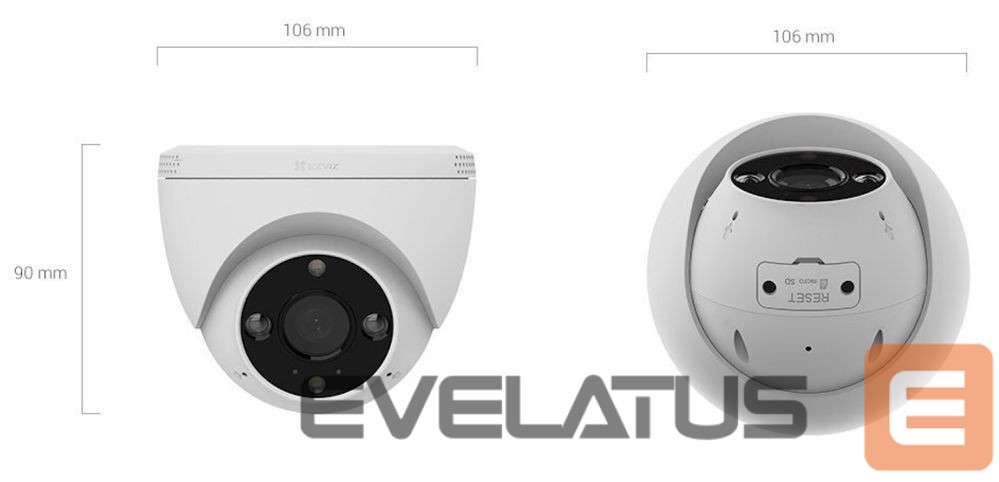 IP kameras EZVIZ Ezviz H4 CS-H4 3MP 2K Outdoor IP67 Smart Home security camera MicroSD / Night vision White