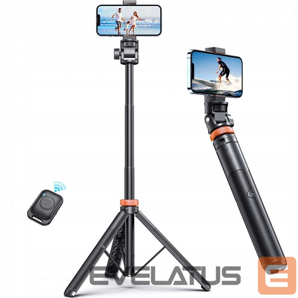 Foto un video aksesuārs Tech-Protect Tech-Protect L03S Bluetooth selfie stick with remote control, tripod up to 148cm and head 180 - black