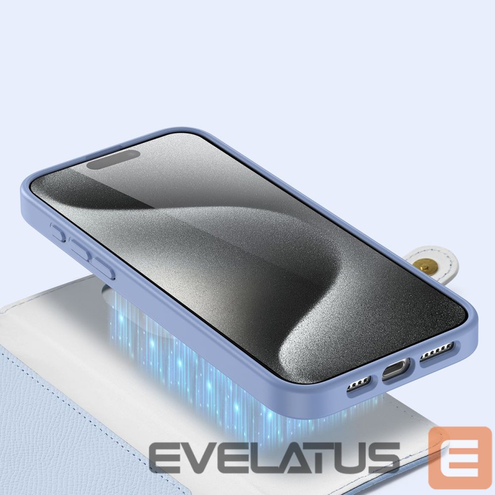Aizmugurējais vāciņš Dux Ducis Dux Ducis Lawa Leather Case for iPhone 15 Pro - Blue