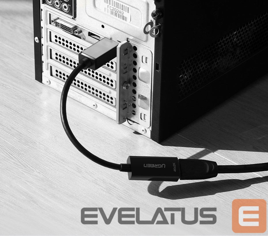 Kabelis Ugreen Cable from DisplayPort (Male) to HDMI (Female) (Unidirectional) 1080P 60Hz 12bit Black (40362)