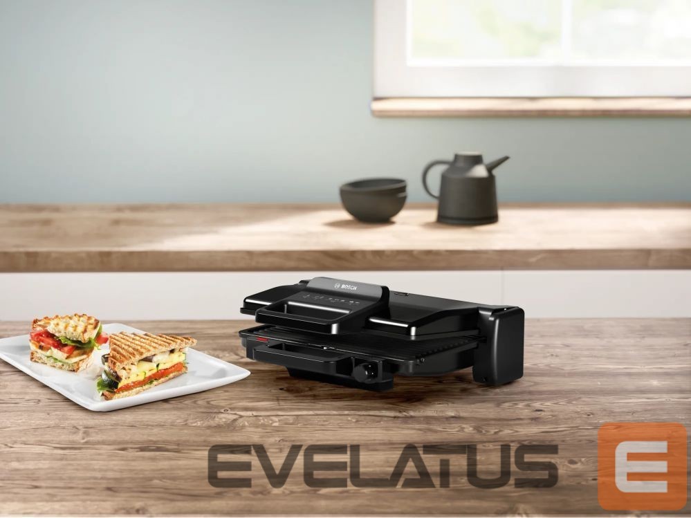 Galda grils Bosch | TCG3323 | Contact grill | 2000 W | Black