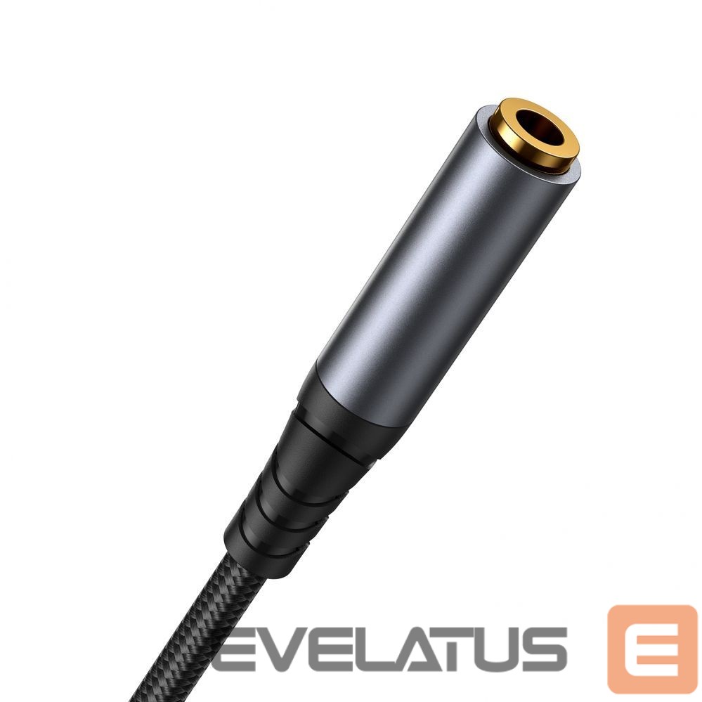 Parveidotājs Joyroom Joyroom stereo audio cable AUX 3.5 mm mini jack (male) - mini jack (female) 1.2 m black (SY-A09)