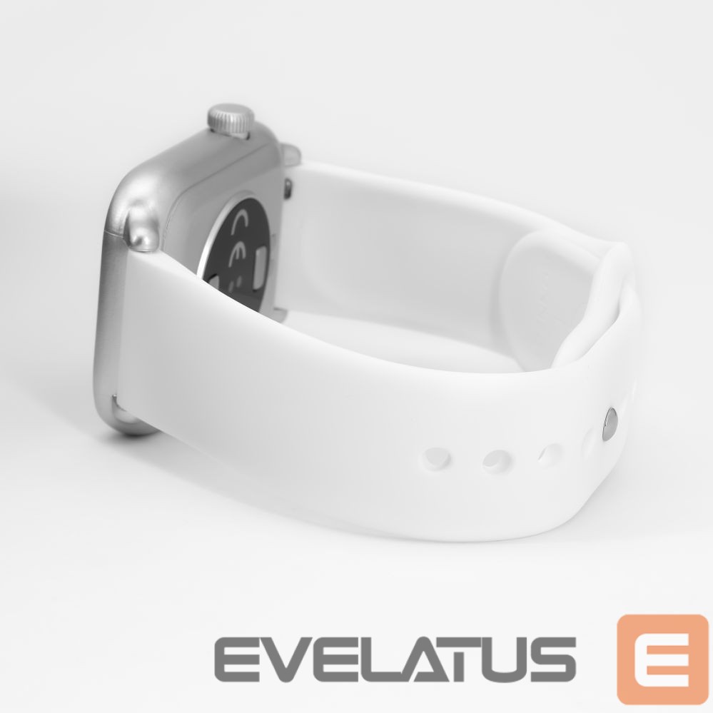 Siksniņa Connect 22mm Silicone Loop Watch Strap (S/M 110mm) White