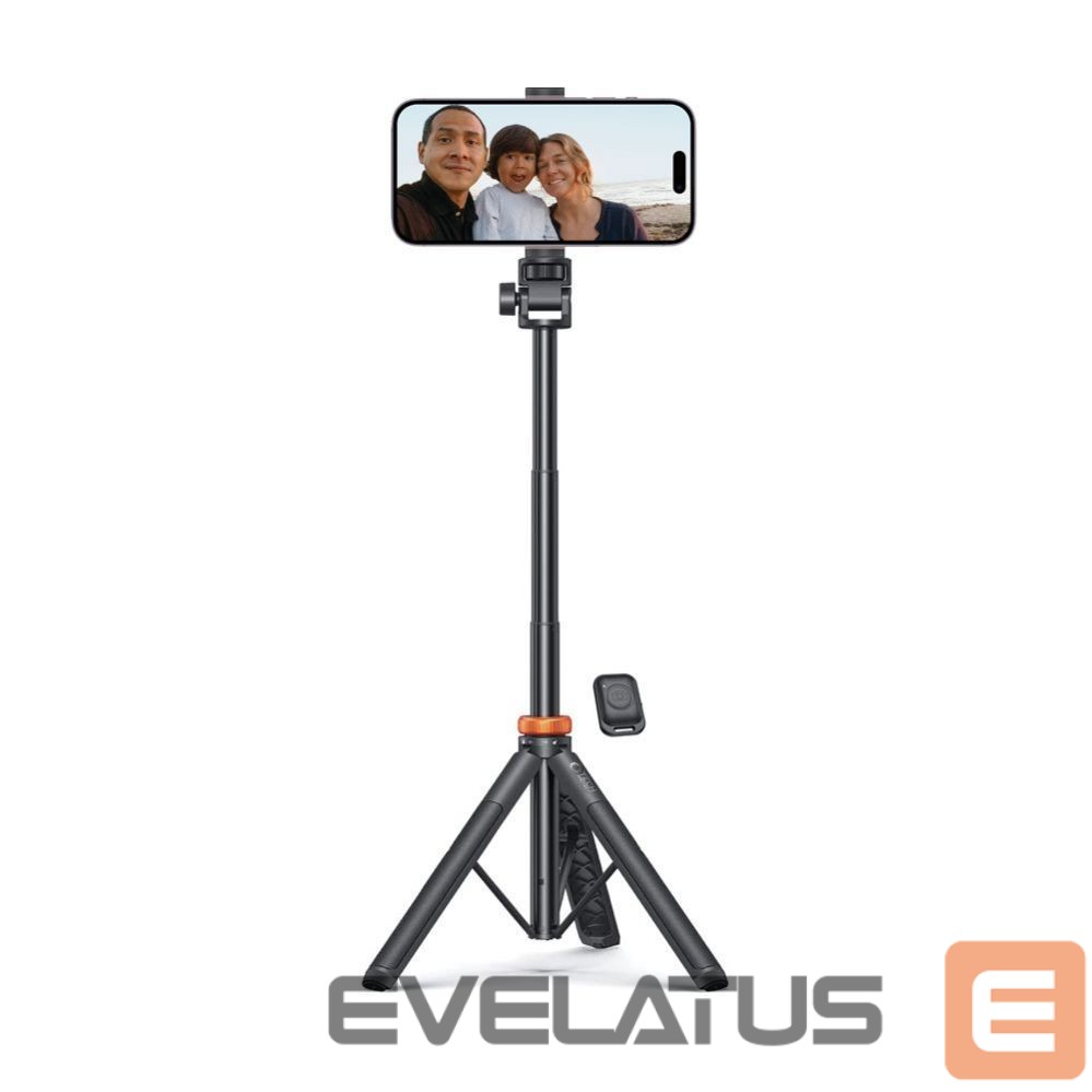 Foto un video aksesuārs Tech-Protect Tech-Protect L03S Bluetooth selfie stick with remote control, tripod up to 148cm and head 180 - black